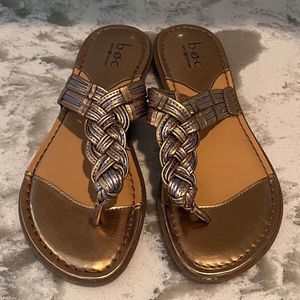 B.O.C metallic braided sandals size 9 sandals